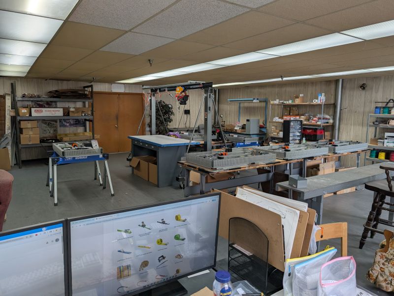 HW Dynamics shop floor with benches and panels